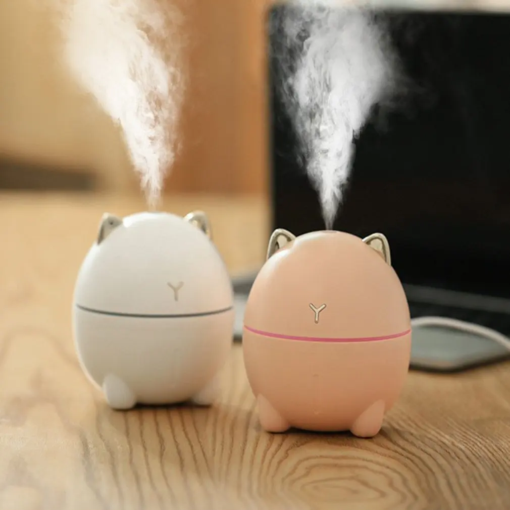 

Cute Cat 200ml Mini USB Atomizer Humidifier with LED Silent Lamp for Home Office Atomizer For Bedroom