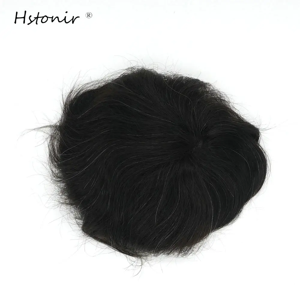 Hstonir корона волос системы 5,5x6," 1B05# 90% светлый плотность Топ головы волосы мужские волосы кусок кожи база индийские волосы remy H080