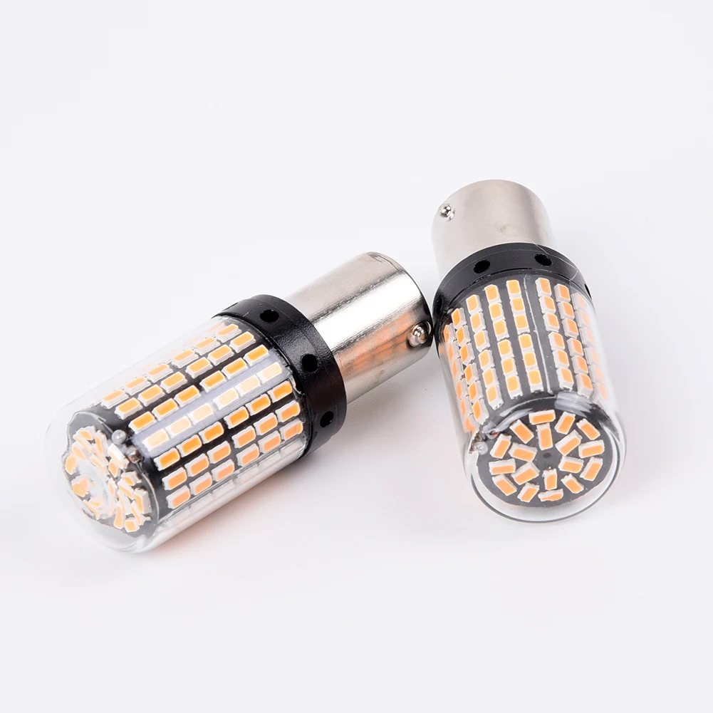 12V 1156 144SMD BAU15S PY21W Автомобильный светодиодный указатели поворота Canbus лампы части