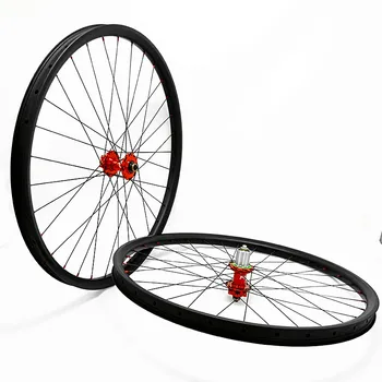 

mtb carbon wheelset 27.5er 650B mtb disc wheels 30.5mm inner width XC/AM asymmetry tubeless 28mm depth 100*15 142*12 6bolts 11s