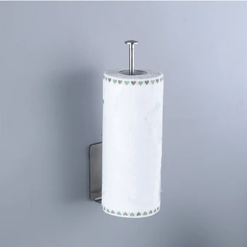 

Paper Holder Kitchen Towel Rack Easy Install Dustproof Stainless Steel Storage Shelf Fresh-keeping Film Wall Mounted Cabinet