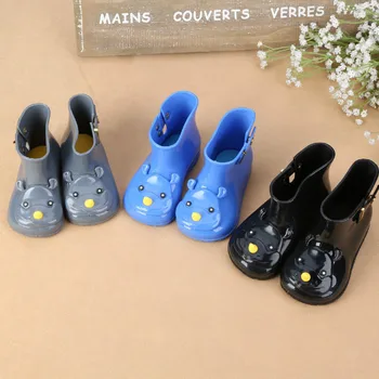 

Kids Rain Boots For Boys Toddlers Little Boy Rain Shoes Cartoon Rhinoceros Rain Shoes Soft PVC Waterproof Children Water Shoes