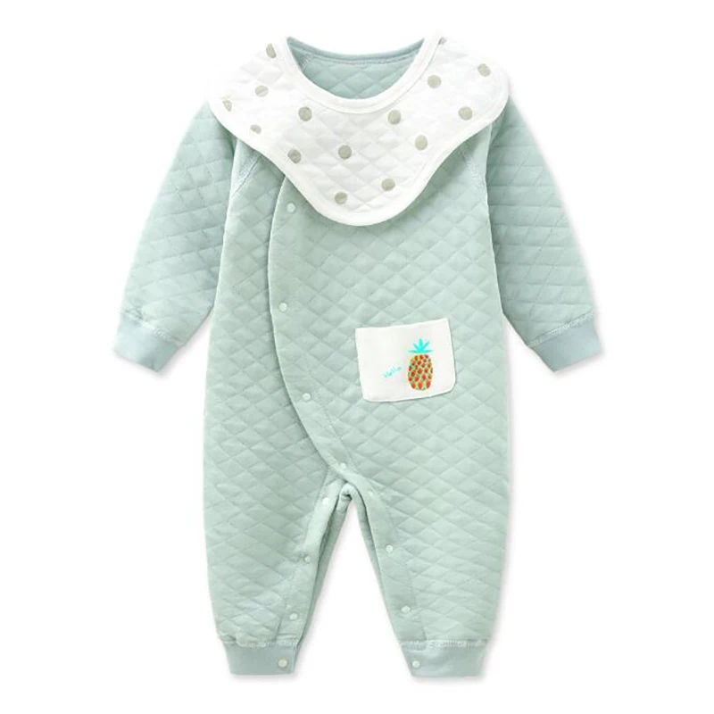 

Infant Baby Boy Girl Rompers with Bibs Clothes 100% Cotton Onesies Costume Baby Clothing Autumn Spring Outfits