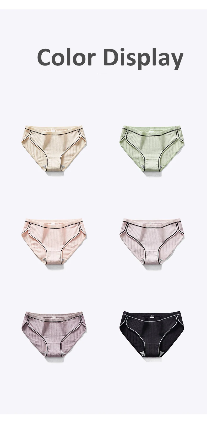3pcs/lot girl cotton briefs underwear panties for woman female lingerie ladies panty ladies underpants