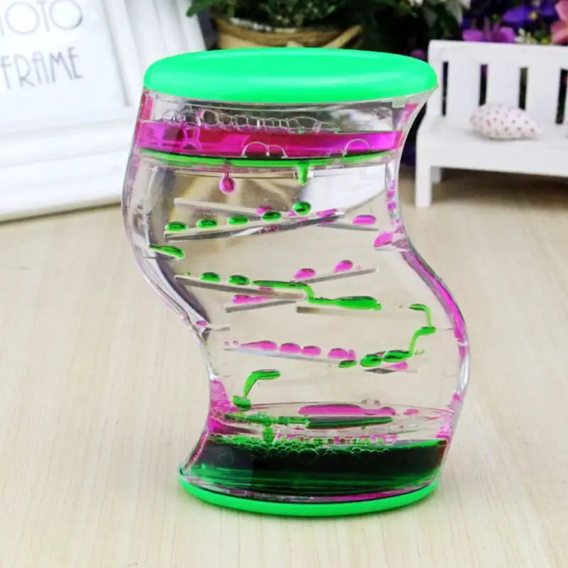 Z выход жидкость движение Bubbler песочные часы плавающие масло украшение дома Q6PD