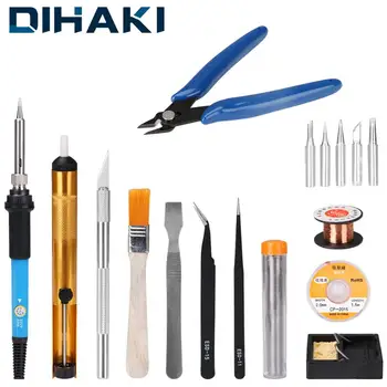 

Soldering Iron Kit Wood Burning Pen Set Electric Soldering Iron Carving Pyrography Tools 110V/220V 60W