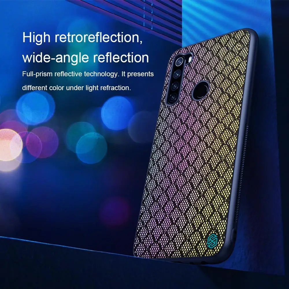 10 шт./лот Nillkin градиентный мерцающий чехол для Xiaomi Redmi Note 8 мерцающий защитный чехол