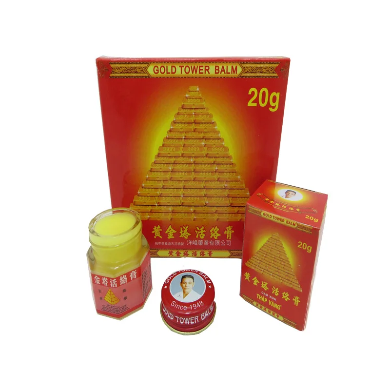 

2pcs Gold Tower Active Cream Relieving Itching and Muscle Joints Rheumatism Pain-Killer Detumescence Muscle joint massage balm