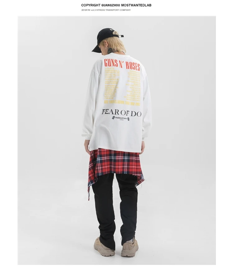 Марка New Fashion Hi Street футболка с принтом Мужская в стиле панк-рок; футболка с длинным рукавом в стиле ретро Повседневное хлопковые футболки мужской R2060