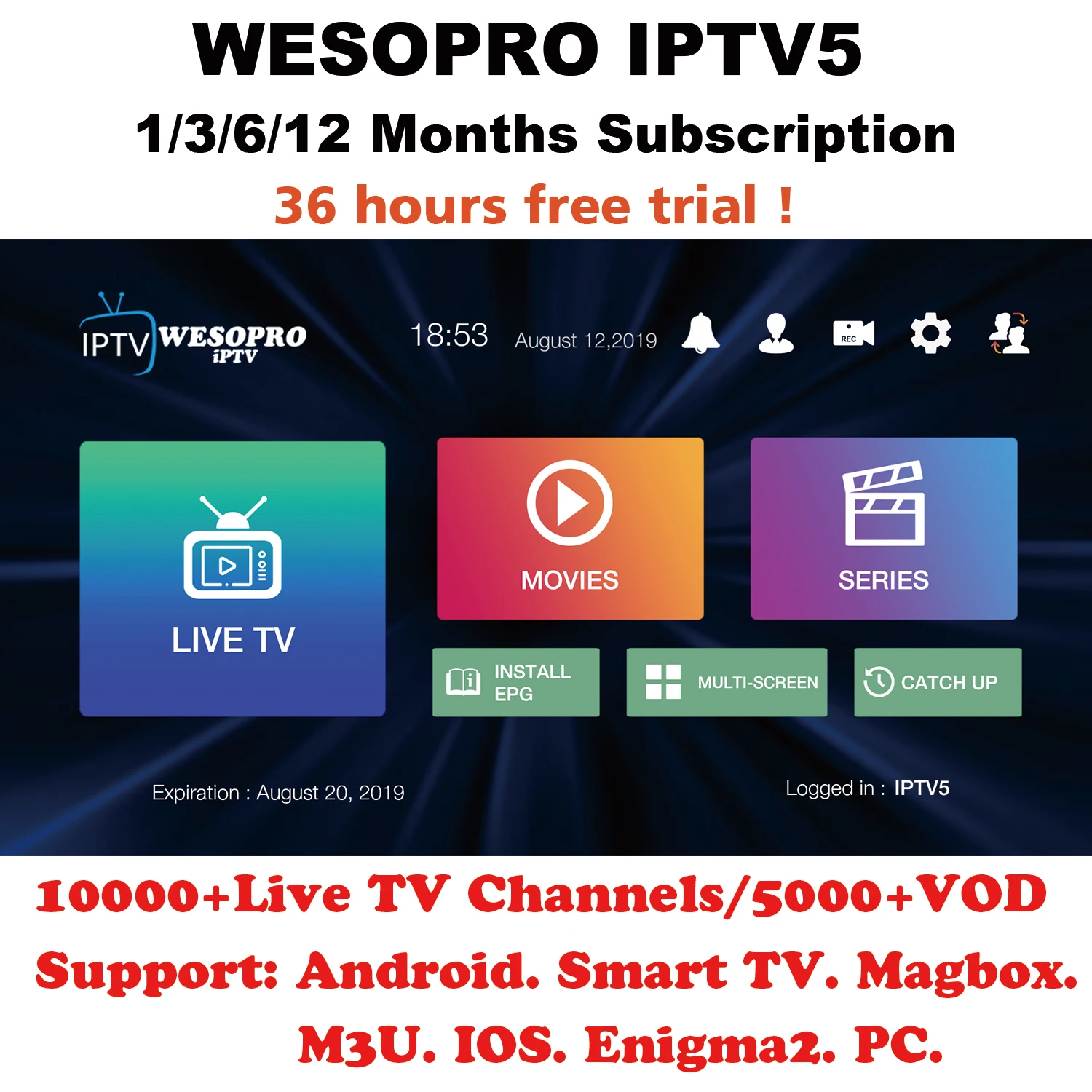 

Arabic French Portuguese Dutch German Italy Spain Latino Brazil Belgium Sweden UK IPTV Subscription for Android Box Smart TV M3U