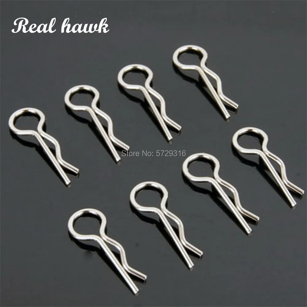 20pcs/lot Universal Micro 1/18 Rc Car Body Clips Pins Bend Metal For
