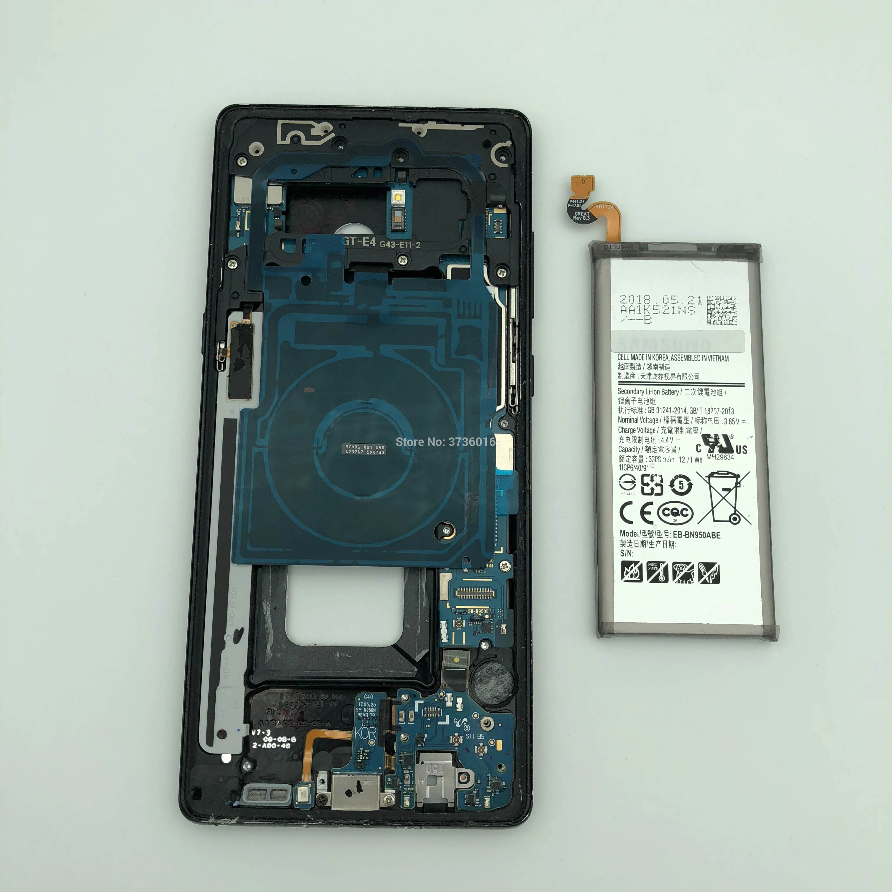 

LCD Screen Testing Motherboard For Samsung S7 edge to Note 10 LCD display test repair with middle housing frame and battery