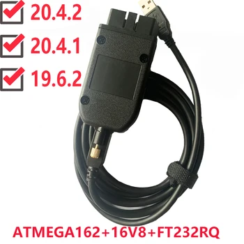 

2020 Newest HEX V2 Interface OBD COM 19.6.2 Super VAG 19.6.2 FOR VW AUDI Skoda Seat 19.6 English Polish German French Atmega162