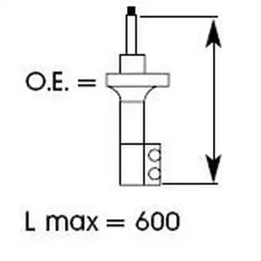 Shock absorber front left gas Nissan Bluebird 1.6-2.0 excep