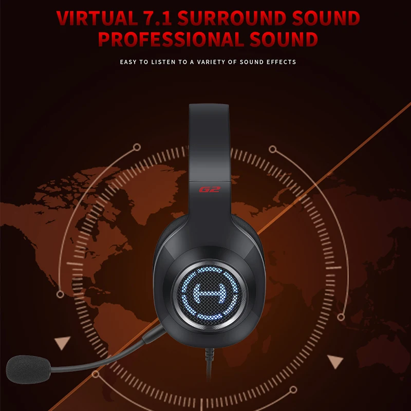 Edifier G2 II игровая гарнитура музыкальные стереонаушники наушники 7,1 Virtual Surround Sound проводные наушники HD микрофон