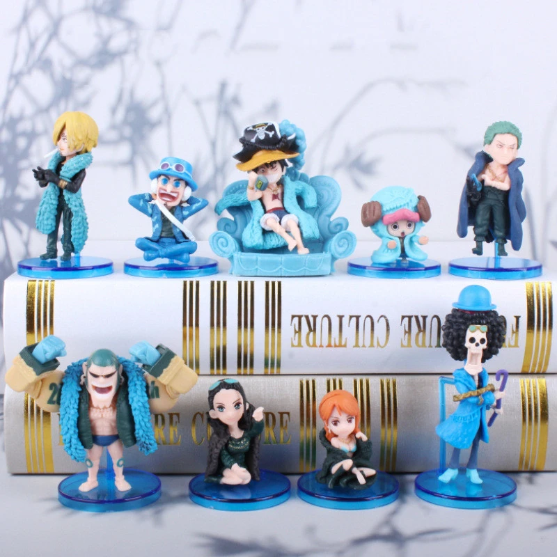 9ピース セットワンピース周年記念フィギュア ルフィゾロサンジ 津波チョッパーソップロック フランス版 ミニpvc おもちゃ Null Aliexpress