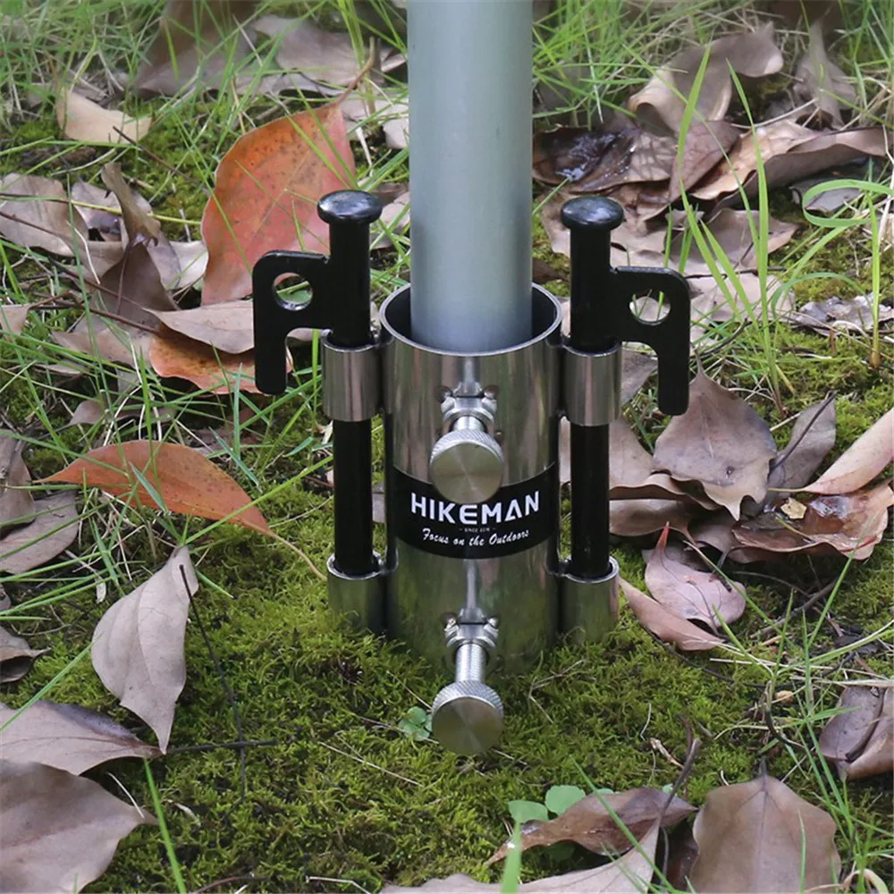 Awning Rod Holder Stainless Steel Nut Adjustable Baffle Outdoor Hike Camping Canopy Fishing Umbrella Pole Windproof Fixed Stand | Спорт и