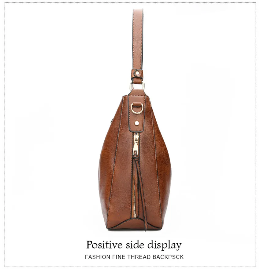 Sac à main vintage marron femme en cuir concepteur à bandoulière bolso mujer