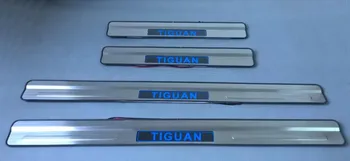 

For Volkswagen VW Tiguan 2010 2011 2012 LED Welcome Pedal Scuff Plate Door Sill Cover car styling auto accessories