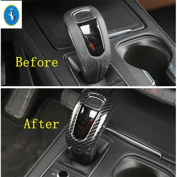 

Yimaautotrims Auto Accessory Stalls Gearshift Head Shift Knob Cover Trim Fit For Cadillac XT4 2019 2020 ABS Matte / Carbon Fiber