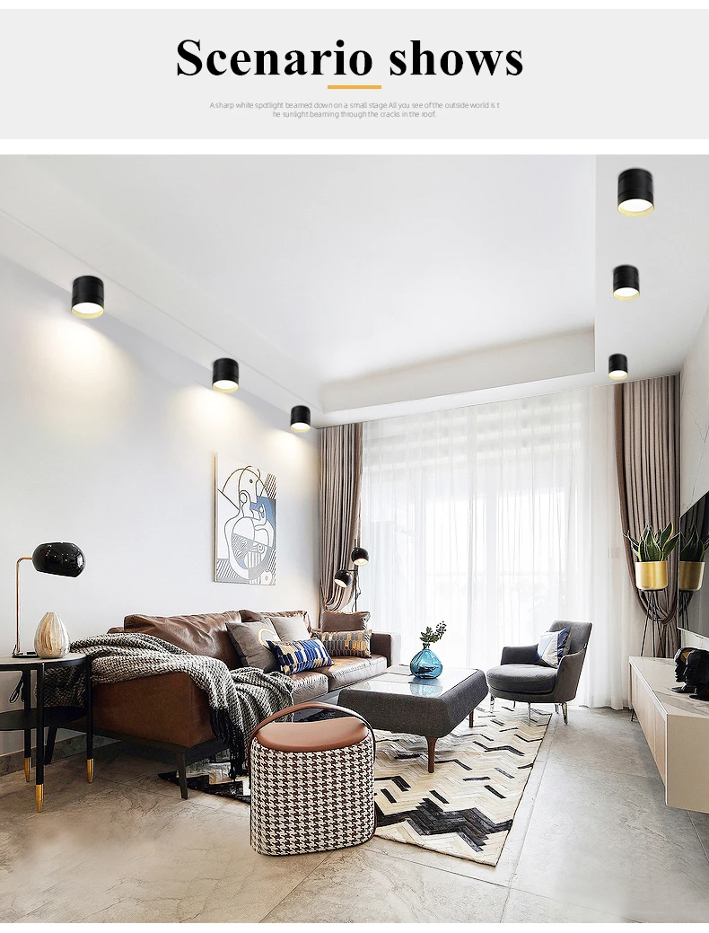 Dimmable LED Ceiling light down light 24w 20w 18W 15W 9W 7W 5w 3w No opening LED Spot light decoration Ceiling Lamp