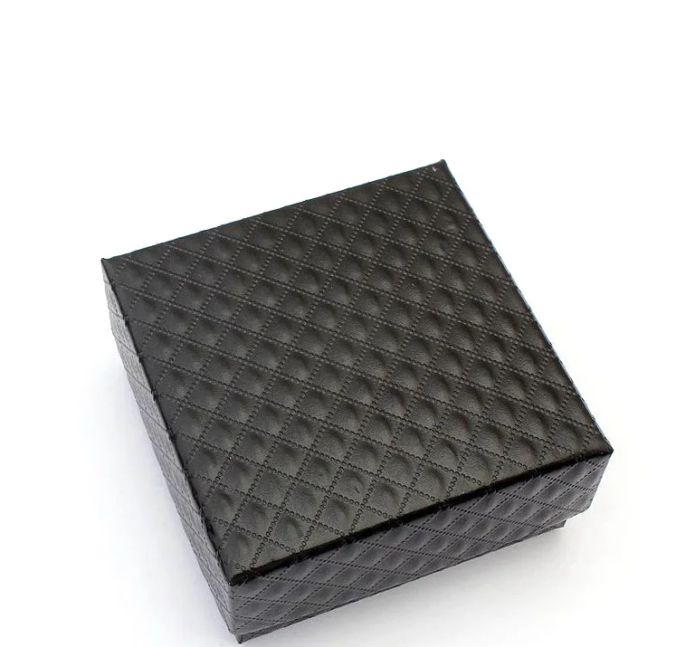 Square Jewelry Organizer Box For Earrings Necklace Bracelet Display Gift Box Holder Packaging Cardboard Boxes Black 7.5x7.5