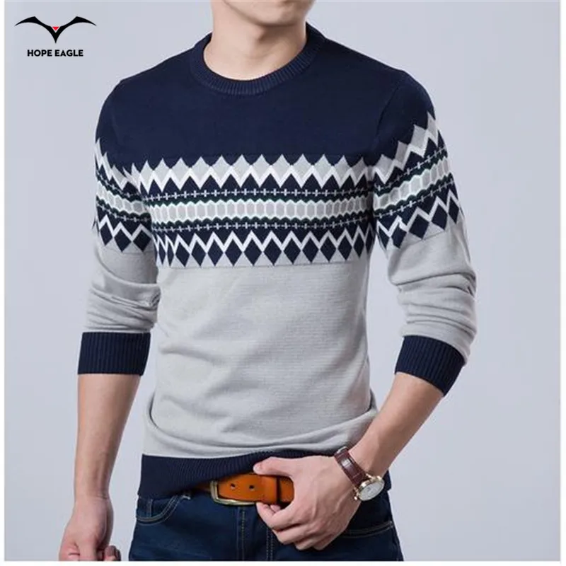 2020 New Autumn Fashion Brand Casual Sweater O Neck Slim Fit Knitting Mens Striped Sweaters & Pullovers Men Pullover Men XXL