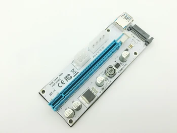 

Riser VER008S 3 in 1 Molex 4Pin SATA 6PIN PCI-E PCI Express Riser Card 1x to 16x USB 3.0 Cable For Bitcoin Miner Antminer Mining