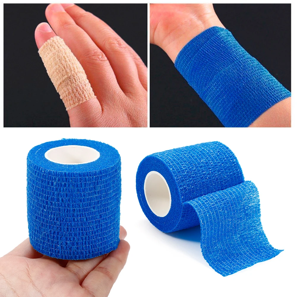 7.5cm Self-Adhesive Elastic Bandage First Aid Medical Health Care Treatment Gauze Tape Emergency Muscle Tape First Aid Tool