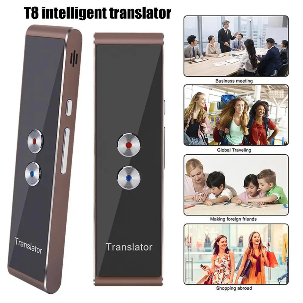 

40+ Languages T8 Real Time Multi-Languages Speech Interactive Translation Tool Bluetooth Portable Smart Instant Voice Translator