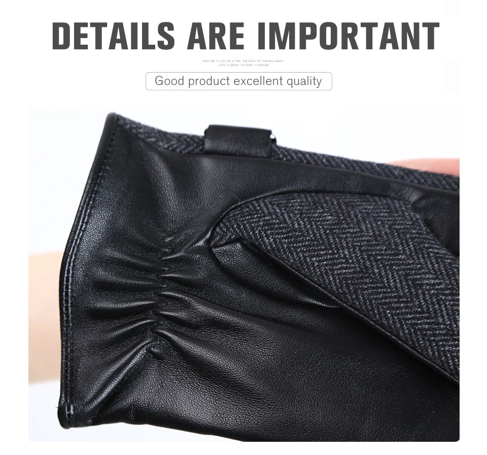 Fashion new accessories gloves men winter warm plus velvet short thin touch screen driving leather gloves men new high-end-2010