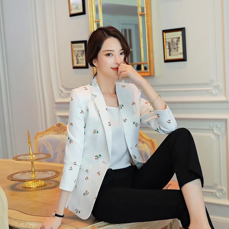 

2019 New Style Spring And Autumn Fashion Casual Small Suit WOMEN'S Dress Business Workwear Work Interview Formal Wear Suit Coat