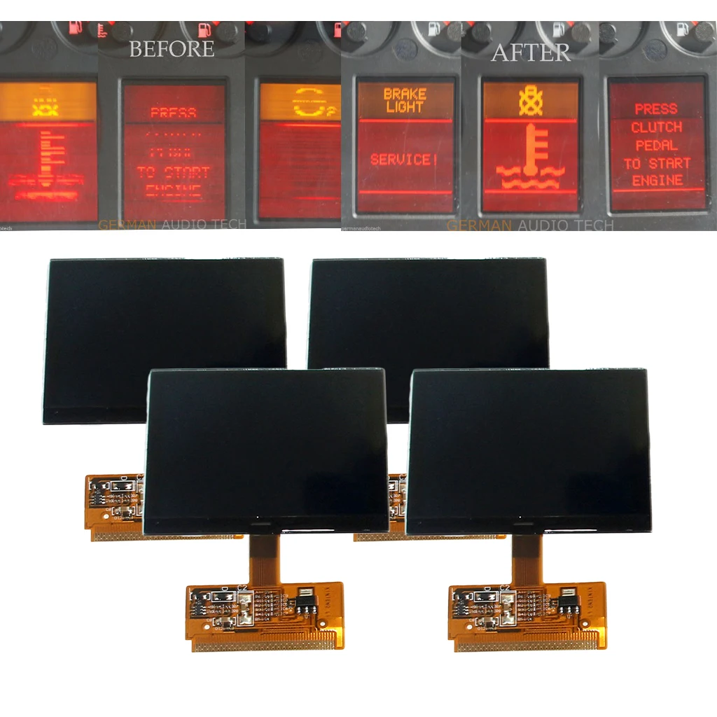 VDO 4x FIS Cluster LCD Display Replacing Kit For  Audi Version A4 A6 B5 C5