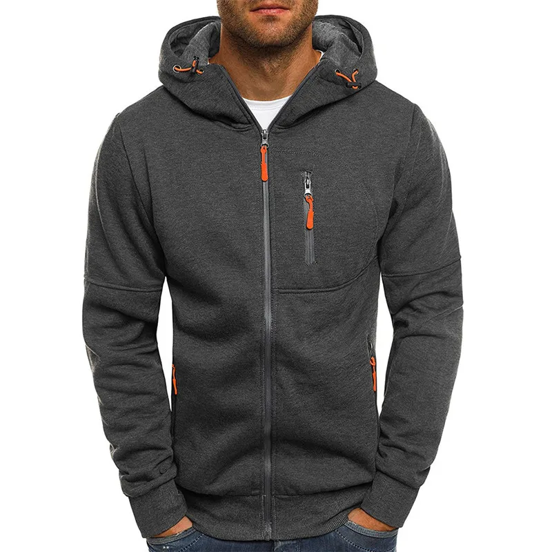 Новая уличная куртка Осенняя мужская однотонная куртка с капюшоном альпинистские походные Пешие прогулки Рыбалка Охота Спортивная одежда брендовая одежда - Цвет: dark grey
