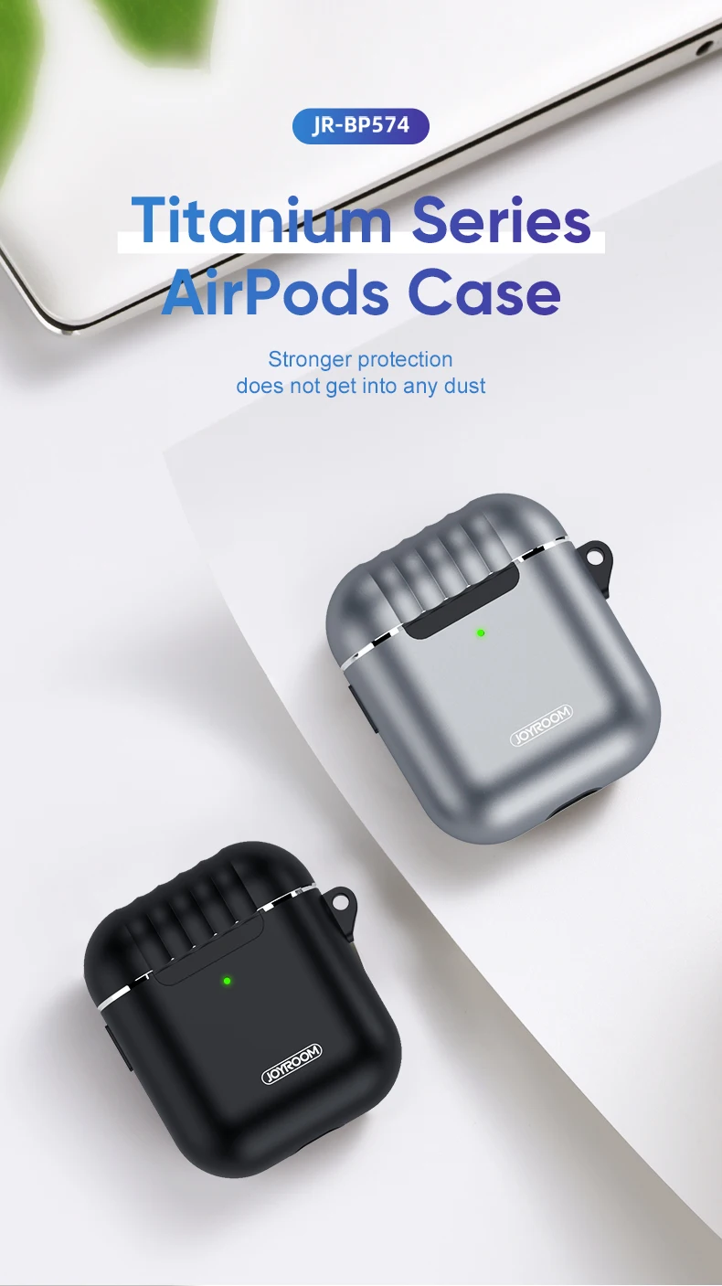 JOYROOM металлический чехол для наушников sillicone защитный чехол для airpods1/2