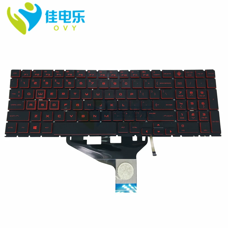 Клавиатура для ноутбука OVY US HP OMEN 15 серия DC 15-DC 15-DC000 красная подсветка kb P/N:9z.nf38q.101 с