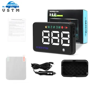 

HUD Universal Car Head Up Display Speedo A5 GPS Speedometer Auto Navigation Digital Projector About Speed Alert