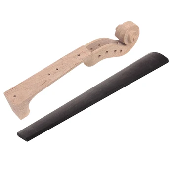 

4/4 Violin Parts High Quality Violin Neck Flame Maple Neck Carved Scroll Ebony Fingerboard Pure Handmade Violin Accessories