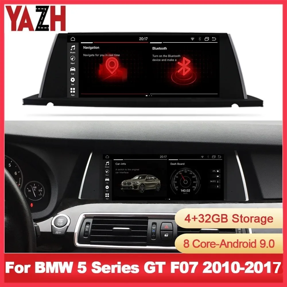 

YAZH 10.25" 8 Core Android 9.0 Carplay GPS Navigation Multimedia Radio DVD Player Used for BMW 5 Series GT F07 2010-2017