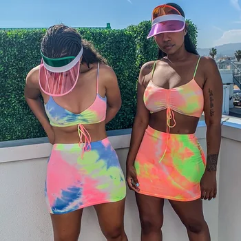 

Summer 2020 New Sexy Halter Strapless Camouflage Skirt Set