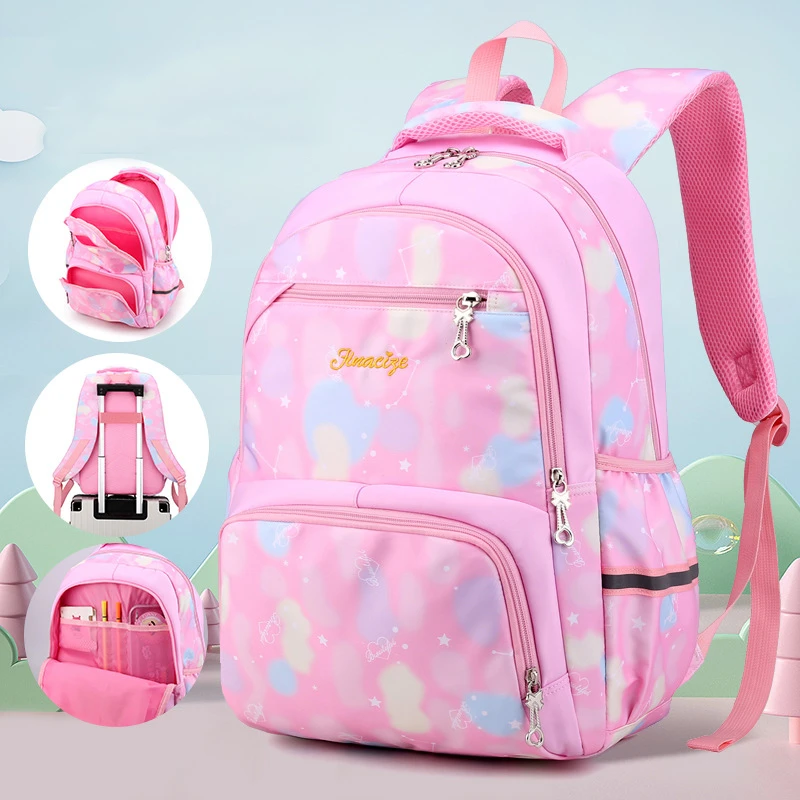 女の子のためのカジュアルなランドセル ピンクのプリンセスバックパック 小学生のための大きなスポーツバッグ Aliexpress Luggage Bags