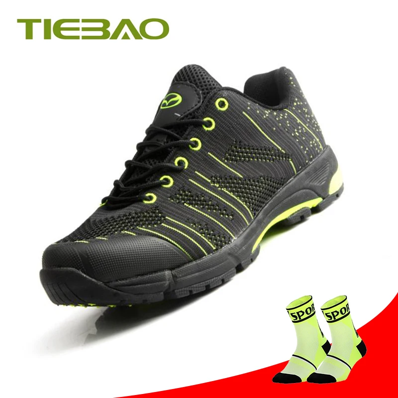 Socks with 1814 G TIEBAO sapatilha ciclismo mtb Мужская обувь для отдыха и велоспорта самофиксирующиеся дышащие кроссовки для езды на велосипеде тканая обувь для велосипеда - Цвет: Socks with 1814 G