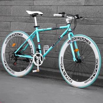 

Adult Road Network Red Bike Dead Fly Variable Speed Bike Men's and Women's Student Lightweight Aluminum Alloy Road Bike