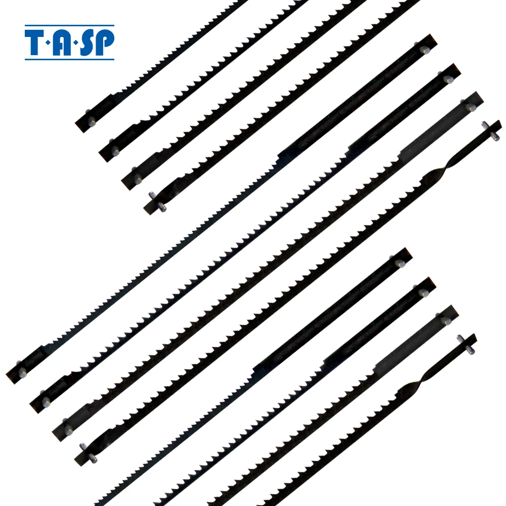 TASP 12pcs 4" 105mm Pinned Scroll Saw Blades Wood Cutting Blade for