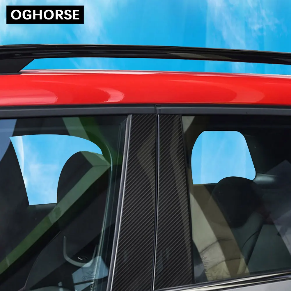 4 шт./компл. 5D углеволоконная виниловая окна автомобиля B-столбы декоративной отделкой Стикеры наклейка для MINI Countryman F60 Cooper S JCW аксессуары