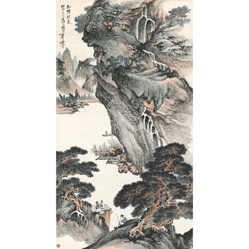 

Giclee New Chinese Style Living Room Entrance Hanging Painting Zheng Chang Pine Cliffs Said Figure Home Bed & Breakfast Hotel De