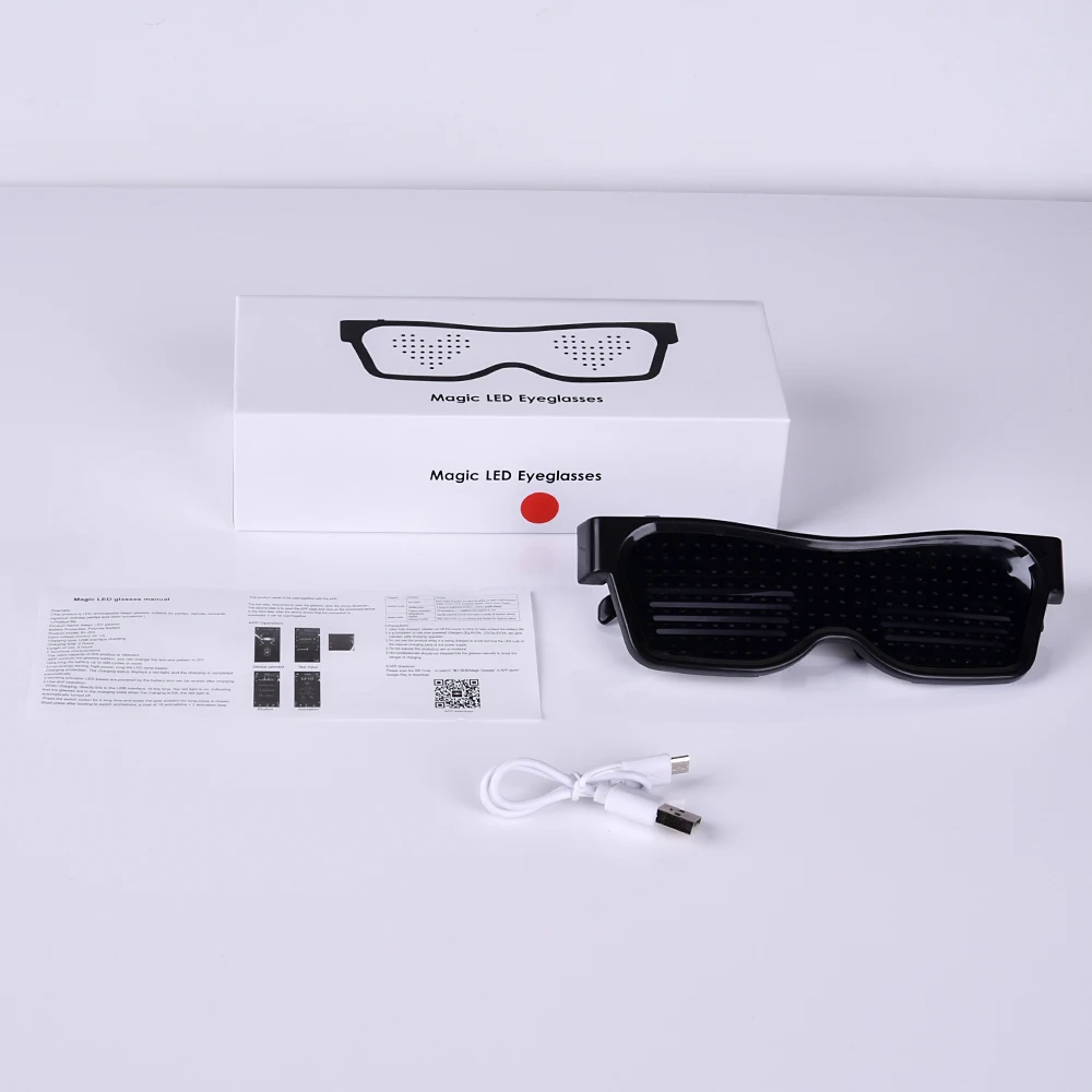 Волшебные Bluetooth светодиодный светящиеся очки приложение управление DIY узор светящиеся стекла es Электрический DJ слоги вечерние светодиодный стекло для взрослых детей