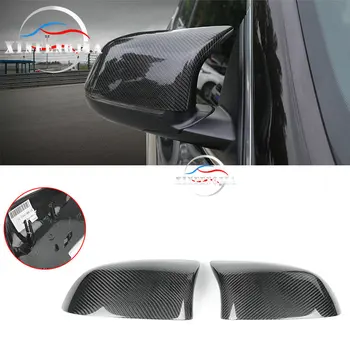 

For BMW X3 X4 X5 X6 F25 F26 F15 F16 15-18 2pcs Real Carbon Fiber Rear-view Side Mirror Wing Mirror Replace Cover Decorate Trim