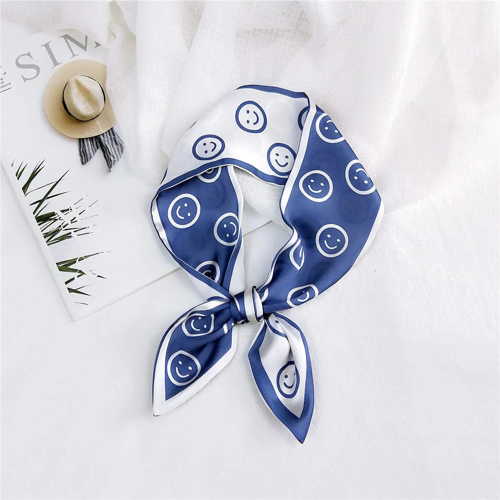 

Design Letter Small Print Womens Silk Scarf Female Tie Women Headband Handle Bag Ribbon Long