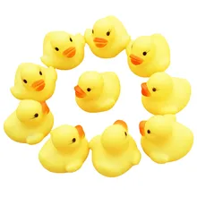 20 50 sztuk śliczne Mini żółty gumowe kaczki kąpieli pływające Ducky Baby Shower zabawki wodne łazienka basen wanienka do kąpieli zabawka tanie tanio CN (pochodzenie) latex Bath Toy KACZKA none Ściskania zabawka do kąpieli wydająca dźwięki Unisex 13-24 miesiące